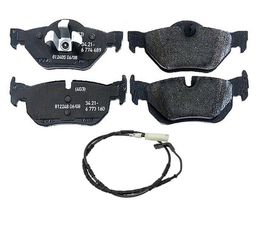 BMW Disc Brake Pad Set - Rear (w/ Sensor)